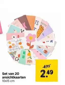 Xenos Set van 20 ansichtkaarten aanbieding