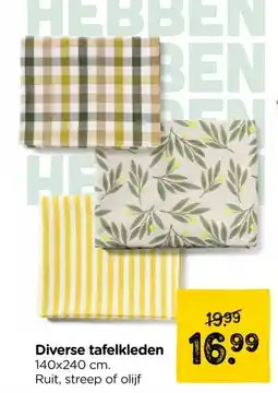 Xenos Diverse tafelkleden aanbieding