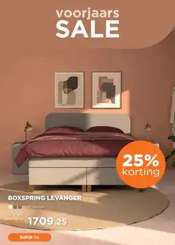 TotaalBED Boxspring Levanger vlak aanbieding