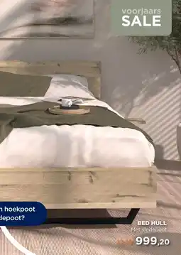 TotaalBED Bed Hull | houten hoofdbord | 140 x 200 cm | Slede poten aanbieding