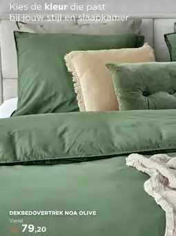 TotaalBED Dekbedovertrek Noa Olijfgroen 240 x 200/220 cm aanbieding