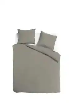 TotaalBED Dekbedovertrek Noa Taupe 140 x 200/220 cm aanbieding