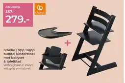 Prenatal Stokke Tripp Trapp bundel kinderstoel met babyset & tafelblad aanbieding