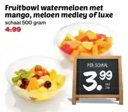 MCD Supermarkt Fruitbowl watermeloen met mango, meloen medley of luxe aanbieding