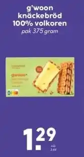 MCD Supermarkt g'woon knäckebröd 100% volkoren aanbieding