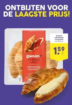 MCD Supermarkt g'woon roomboter croissants aanbieding