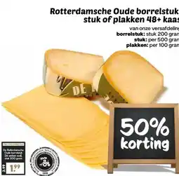 MCD Supermarkt Rotterdamsche Oude borrelstuk, stuk of plakken 48+ kaas aanbieding