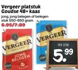 MCD Supermarkt Vergeer platstuk Goudse 48+ kaas aanbieding