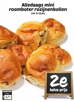 MCD Supermarkt Alledaags mini roomboter rozijnenbollen aanbieding