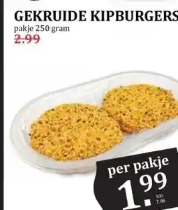 MCD Supermarkt GEKRUIDE KIPBURGERS aanbieding