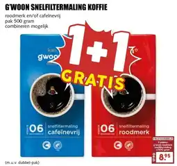MCD Supermarkt G'WOON SNELFILTERMALING KOFFIE aanbieding