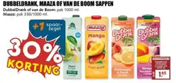 MCD Supermarkt DUBBELDRANK, MAAZA OF VAN DE BOOM SAPPEN aanbieding