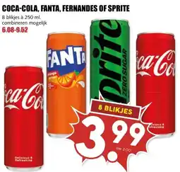MCD Supermarkt COCA-COLA, FANTA, FERNANDES OF SPRITE aanbieding