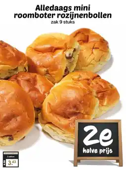 MCD Supermarkt Alledaags mini roomboter rozijnenbollen aanbieding