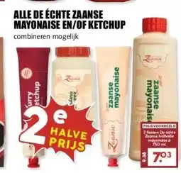 MCD Supermarkt ALLE DE ÉCHTE ZAANSE MAYONAISE EN/OF KETCHUP aanbieding