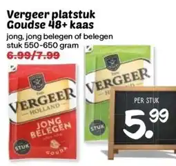 MCD Supermarkt Vergeer platstuk Goudse 48+ kaas aanbieding