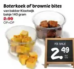 MCD Supermarkt Boterkoek of brownie bites aanbieding
