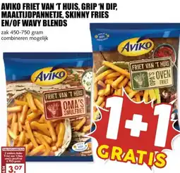 MCD Supermarkt AVIKO FRIET VAN 'T HUIS, GRIP 'N DIP, MAALTIJDPANNETJE, SKINNY FRIES EN/OF WAVY BLENDS aanbieding