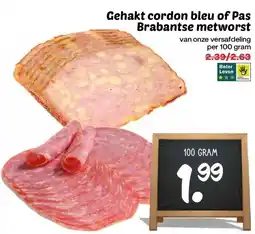 MCD Supermarkt Gehakt cordon bleu of Pas Brabantse metworst aanbieding