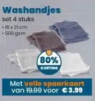 MCD Supermarkt Washandjes aanbieding