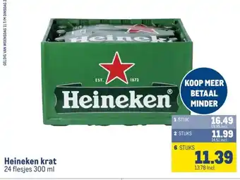 Heineken krat 24 flesjes 300 ml