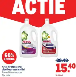 Makro Ariel Professional vloeibaar wasmiddel aanbieding
