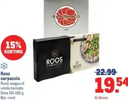 Makro Roos carpaccio aanbieding