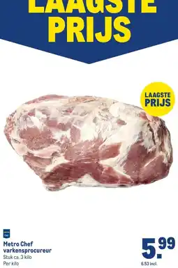 Makro Metro Chef varkensprocureur aanbieding