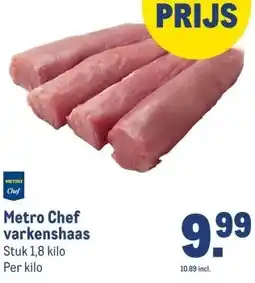 Makro Metro Chef varkenshaas aanbieding