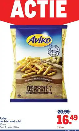 Makro Aviko oerfriet met schil aanbieding