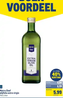 Makro Metro Chef olijfolie extra virgin aanbieding
