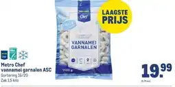 Makro Metro Chef vannamei garnalen ASC aanbieding