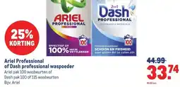 Makro Ariel Professional of Dash professional waspoeder aanbieding