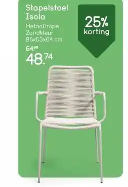 Leen Bakker Stapelstoel Isola aanbieding
