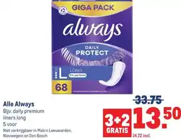 Makro Alle Always aanbieding