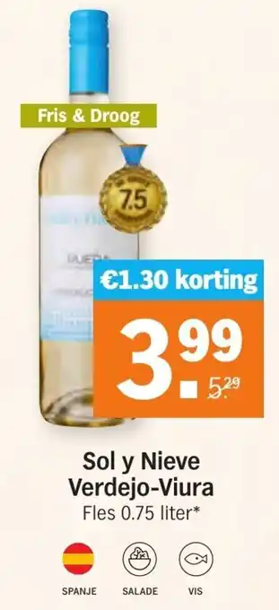 Albert Heijn Sol y Nieve Verdejo-Viura 750ml aanbieding