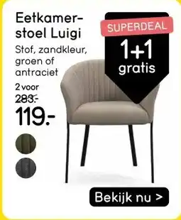 Leen Bakker Eetkamer- stoel Luigi aanbieding
