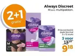 Trekpleister Always Discreet aanbieding