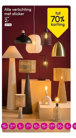 Leen Bakker Alle verlichting met sticker aanbieding