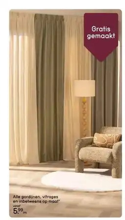 Leen Bakker Alle gordijnen, vitrages en inbetweens op maat aanbieding