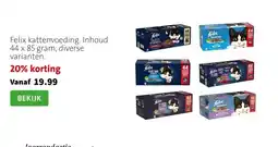 Intratuin Felix kattenvoeding. Inhoud 44 x 85 gram, diverse varianten. aanbieding