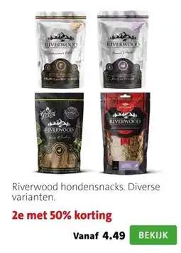 Intratuin Riverwood hondensnacks. Diverse varianten. aanbieding