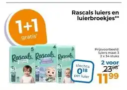 Trekpleister Rascals luiers en luierbroekjes aanbieding