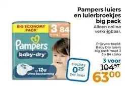Trekpleister Pampers luiers en luierbroekjes big pack aanbieding