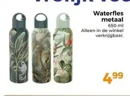 Trekpleister Waterfles metaal aanbieding