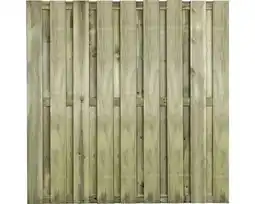 Hornbach Schutting geïmpregneerd grenenhout geschaafd FSC 17 lamellen 180x180 cm aanbieding