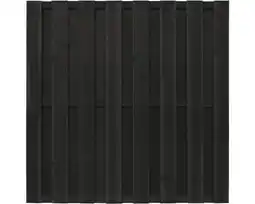 Hornbach ELEPHANT Schutting vurenhout gebeitst zwart FSC 15 lamellen 180x180 cm aanbieding