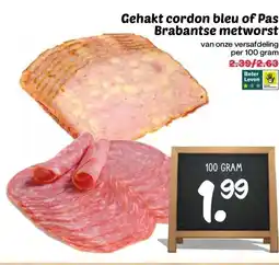 CoopCompact Gehakt cordon bleu of Pas Brabantse metworst aanbieding