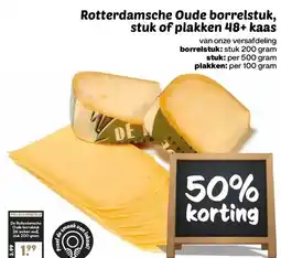 CoopCompact Rotterdamsche Oude borrelstuk, stuk of plakken 48+ kaas aanbieding