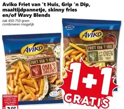 CoopCompact Aviko Friet van 't Huis, Grip 'n Dip, maaltijdpannetje, skinny fries en/of Wavy Blends aanbieding